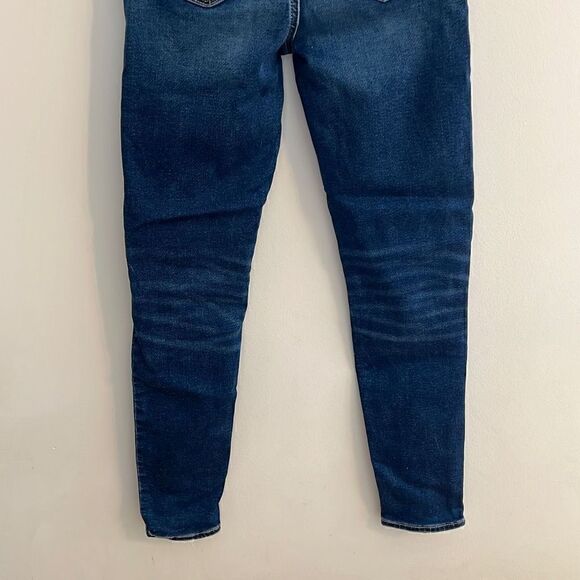 American Eagle Next Level Stretch Jeans Hi-Rise Jegging Dark Destroyed, 0 Short - Picture 8 of 11